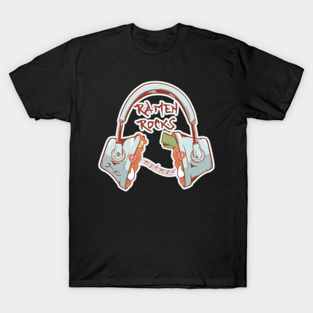 Ramen Rocks Noodles T-Shirt by mailboxdisco